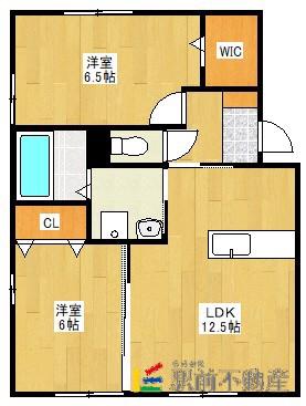 エスポワール向日葵(2LDK/1階)の間取り写真
