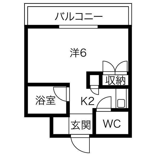 池場ハウス(ワンルーム/1階)の間取り写真