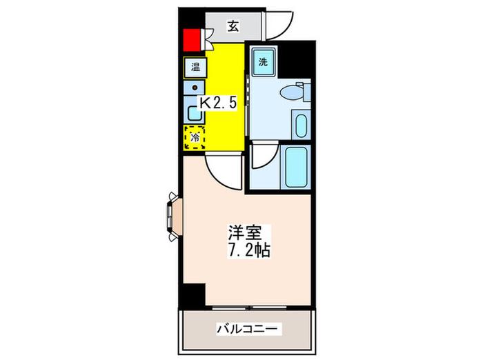 第7美和マンション(1K/8階)の間取り写真
