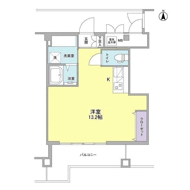 CASA DE PERLA(ワンルーム/2階)の間取り写真