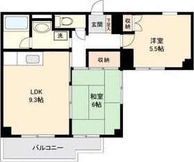 K-コート観月(2LDK/5階)の間取り写真