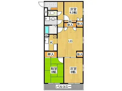 BCASA三郷中央RE-BORN(3LDK/3階)の間取り写真