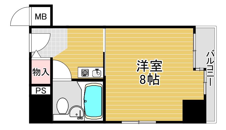 ロイヤルプラザ福島(1K/3階)の間取り写真