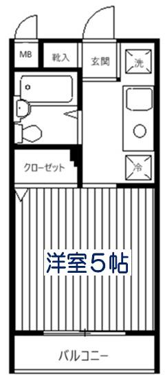 フォンティーヌ明大前(1K/2階)の間取り写真