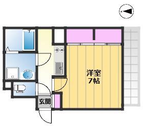 NISHIKAWA(1K/2階)の間取り写真