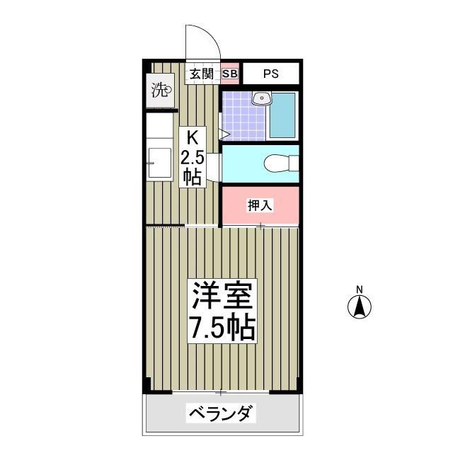 MESON FRITS(ワンルーム/3階)の間取り写真