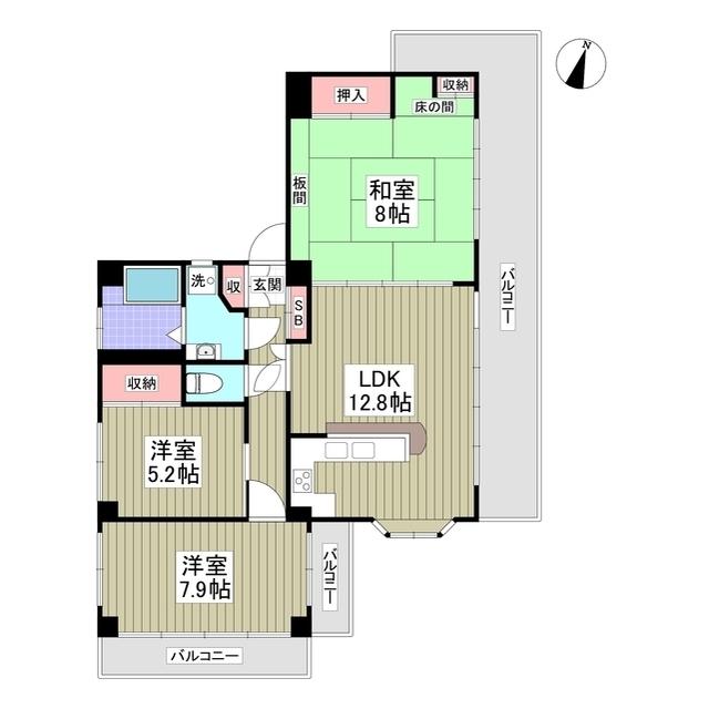 アイエヌジー笹塚(3LDK/4階)の間取り写真