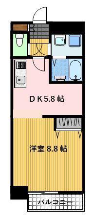リファレンス浜町(ワンルーム/12階)の間取り写真