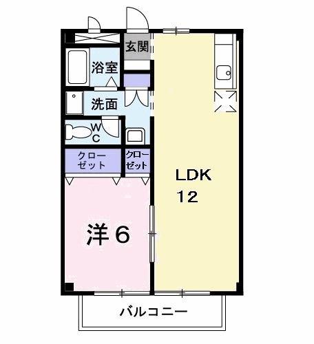 スプリングヒルズ21(1LDK/2階)の間取り写真