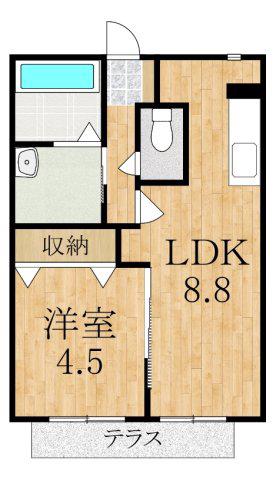 シャーメゾンアスカ(1LDK/1階)の間取り写真