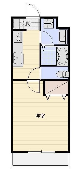 ＪＲ東海道本線 浜松駅 バス乗車時間：17分 最寄りバス停で下車 徒歩2分 4階建 築19年(1K/1階)の間取り写真