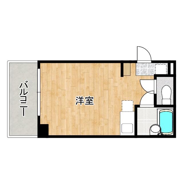 パッサージュI(1K/6階)の間取り写真