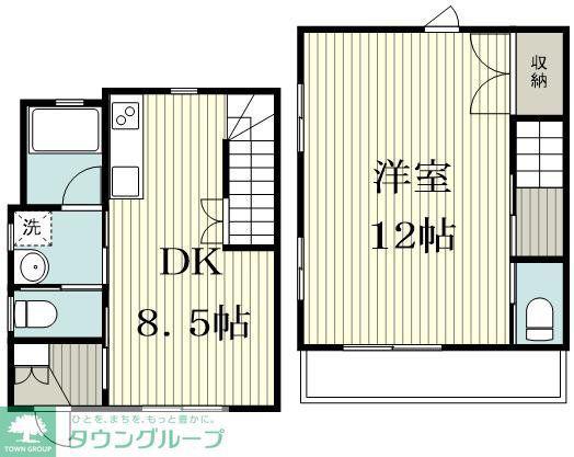奈良町メゾン(1DK/1階)の間取り写真