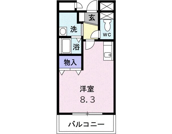 グレイスヴィラ(ワンルーム/3階)の間取り写真