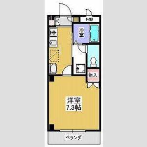 フェリーチェ(1K/2階)の間取り写真