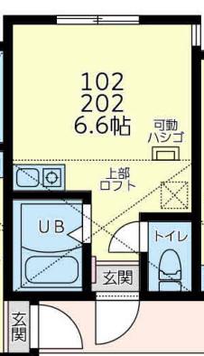 ユナイト戸塚アルベルティー(ワンルーム/1階)の間取り写真