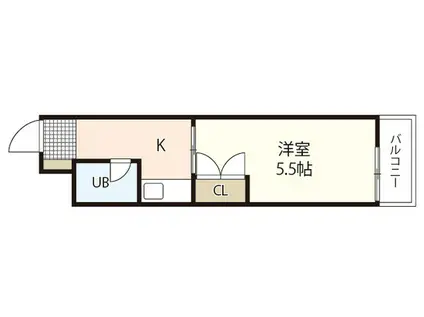 キュービック30(1K/4階)の間取り写真