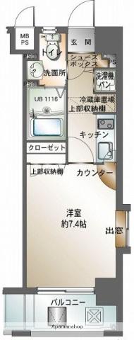 新品きマンション春吉12(1K/8階)の間取り写真