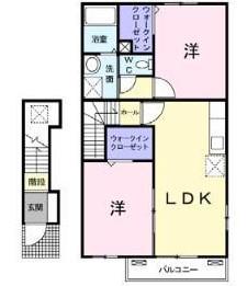 ベルグ29 II(2LDK/2階)の間取り写真