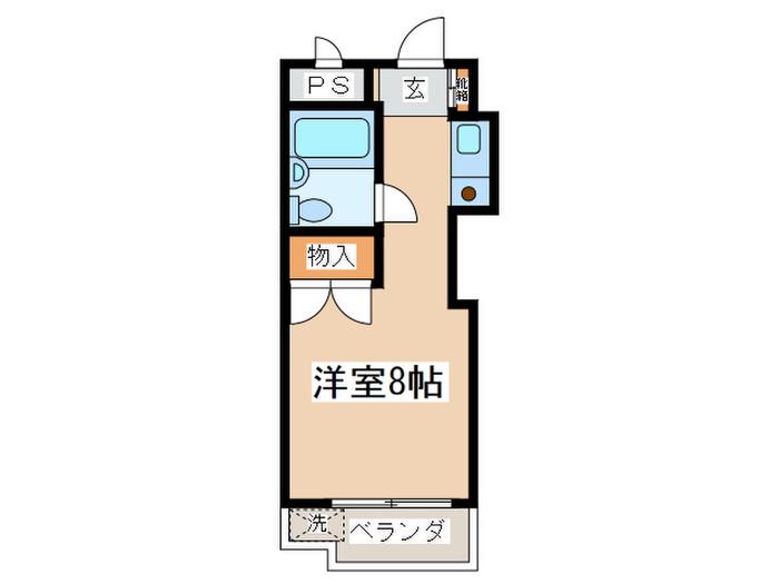 ハイム中原PARTI(ワンルーム/3階)の間取り写真