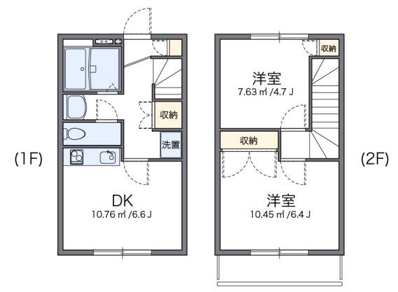 レオパレスMARCH98(2DK/1階)の間取り写真