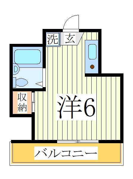 ランドフォレスト天王台II(ワンルーム/1階)の間取り写真