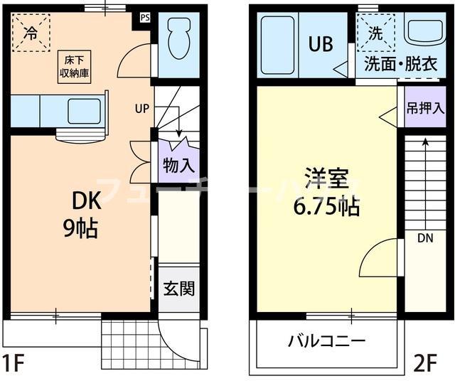 パンドル(1LDK/1階)の間取り写真