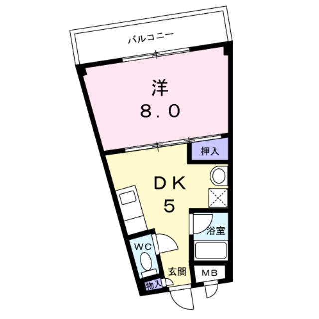 サーベイティックII(1DK/3階)の間取り写真