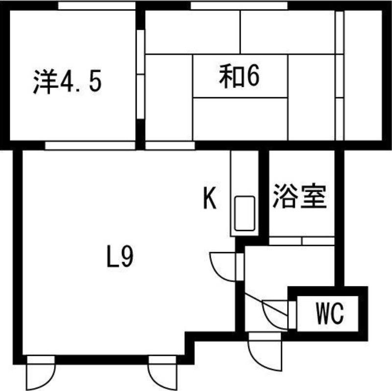 サンタムール(2LDK/2階)の間取り写真