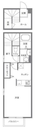 セルカ デル セレッソ(ワンルーム/2階)の間取り写真