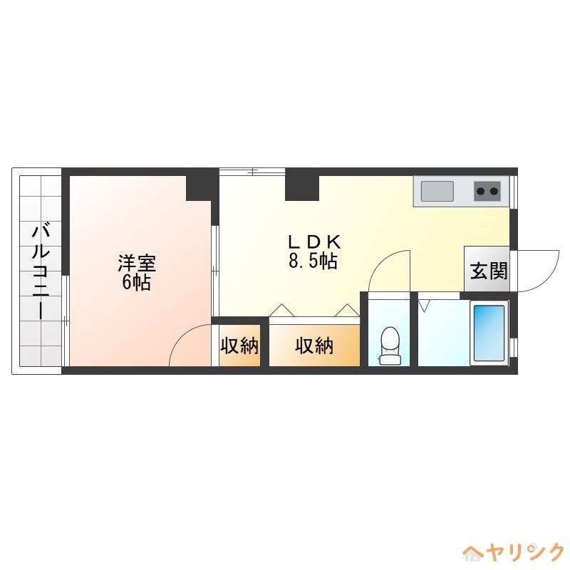 グリーンマンション(1LDK/3階)の間取り写真
