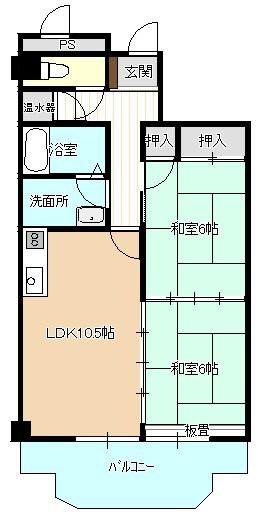 飛島さんきょうプラザ(2LDK/7階)の間取り写真
