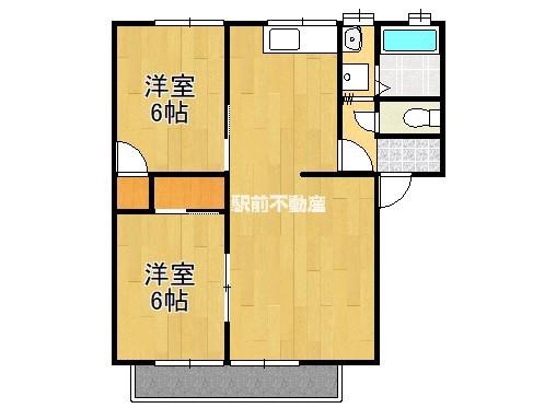 クレール石橋(2LDK/1階)の間取り写真
