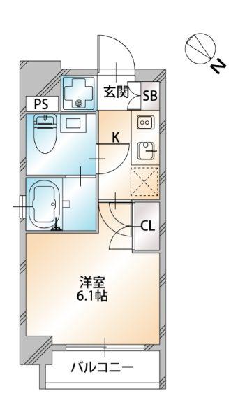 パーク巣鴨(1K/9階)の間取り写真