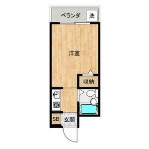 エスポワール御殿山(1K/1階)の間取り写真