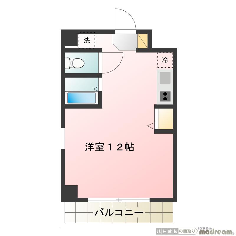 ハイポイント西川口(ワンルーム/9階)の間取り写真