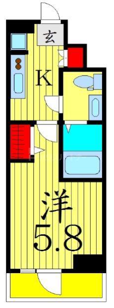 AZEST青砥II(1K/11階)の間取り写真