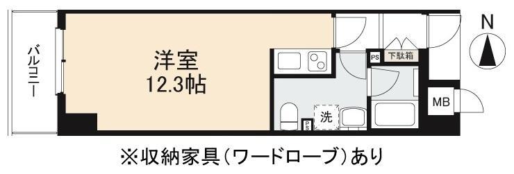 PASAR古新町(ワンルーム/10階)の間取り写真