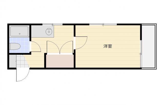 宮脇コーポ(1K/3階)の間取り写真