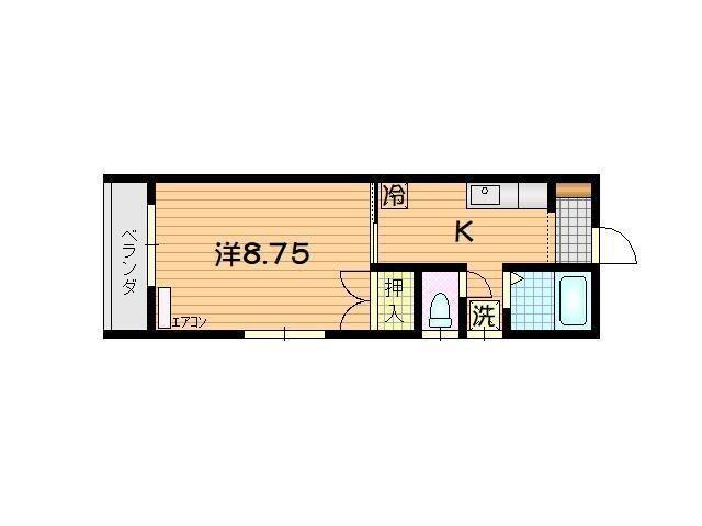 YSコーポIII(1K/1階)の間取り写真
