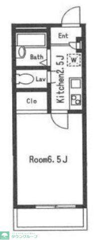 パ-シモン(1K/1階)の間取り写真