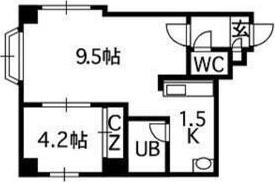 ルーブル5条館(1LDK/6階)の間取り写真