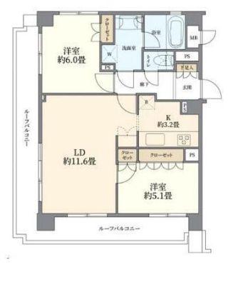 レジェンド浅草橋(2LDK/5階)の間取り写真