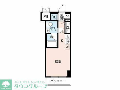 クラリッサ川崎ブルーノ(ワンルーム/6階)の間取り写真