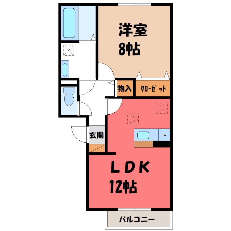 ルミエール(1LDK/2階)の間取り写真