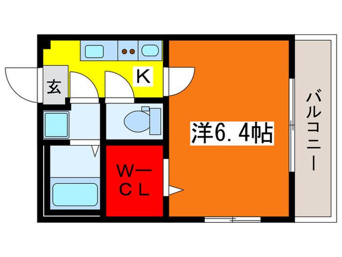 サンルーチェ西川口(1K/2階)の間取り写真