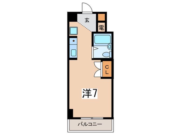エストレージャ湘南(ワンルーム/8階)の間取り写真