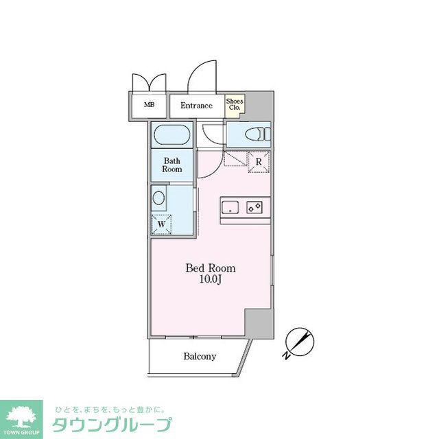 DORMOUSE 和(ワンルーム/10階)の間取り写真