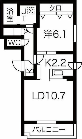 PASSIVE MANSION サウス5(1LDK/2階)の間取り写真