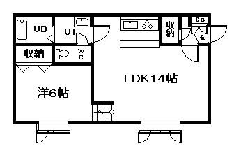 フォレスト2.5(1LDK/1階)の間取り写真